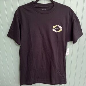 RVCA Men's VA Hexer Tee Black Sport Skater NWT